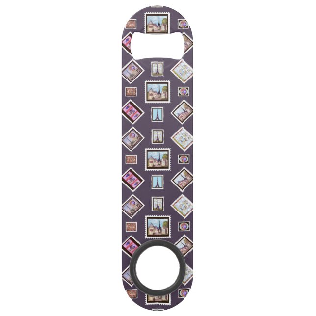 Paris Eiffel Tower Impressionism bottle opener (Back)