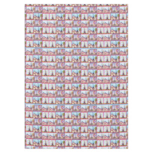 Paris Eiffel Tower inspired collage tablecloth