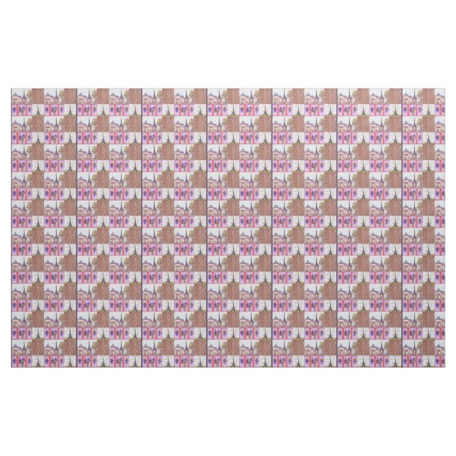 Paris Eiffel Tower inspired pointillism fabric 2 (Fat Quarter)