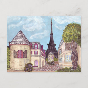 Paris, Eiffel Tower Inspired postcard