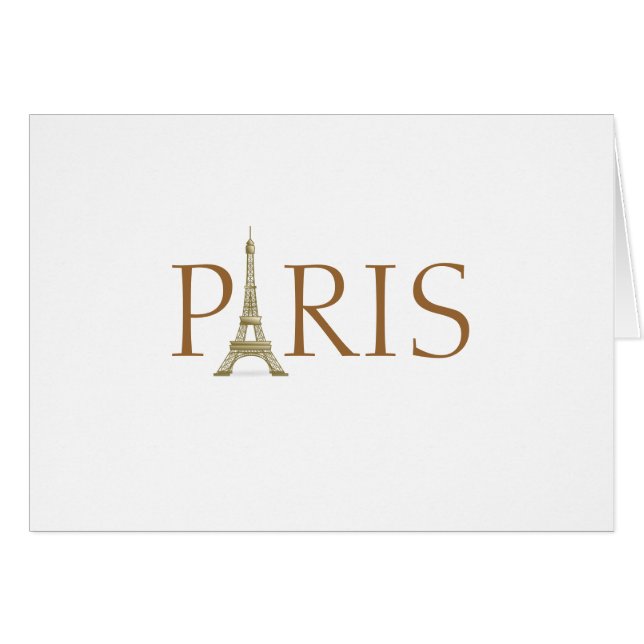 Paris Eiffel Tower Letter France Travel Unique (Front Horizontal)