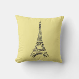 Paris Eiffel Tower Love Throw Pillow