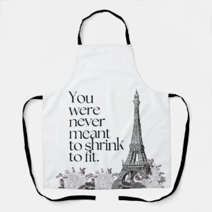 Paris Eiffel Tower Motivational Quote Wall Art Apron