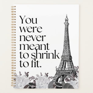 Paris Eiffel Tower Motivational Quote Wall Art Planner