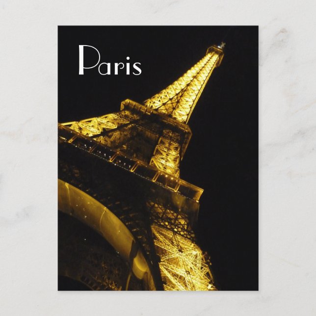Paris Eiffel Tower Notecard Postcard (Front)