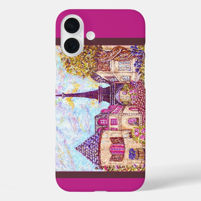 Paris Eiffel Tower pointillism iPhone 6 case (Back)