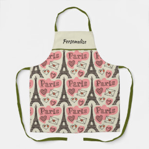 Paris Eiffel Tower Romance Personalised Apron