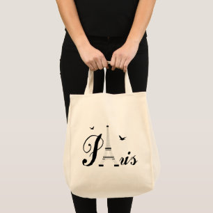 Paris Eiffel Tower Shopping Tote Bag
