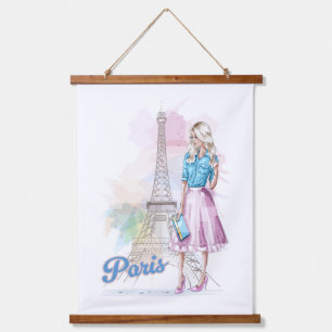 Paris Eiffel Tower sightseeing Hanging Tapestry