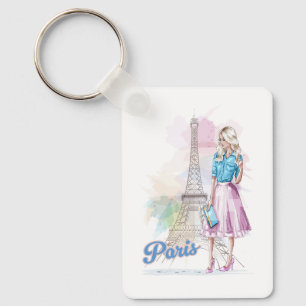 Paris Eiffel Tower sightseeing Key Ring