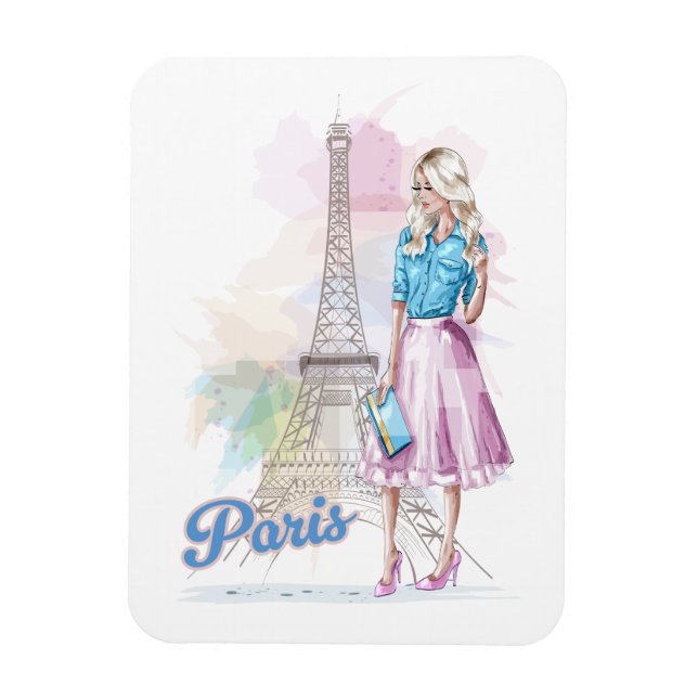 Paris Eiffel Tower sightseeing Magnet (Vertical)