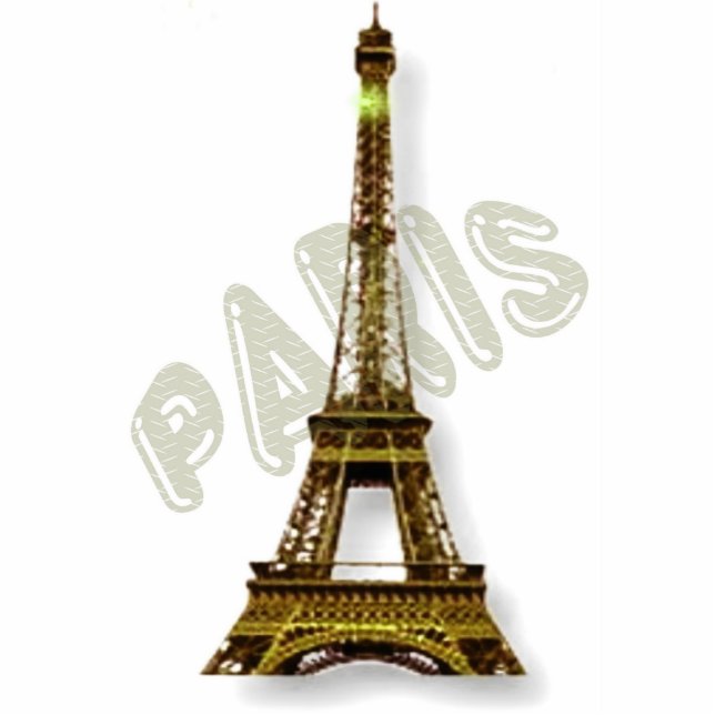 Paris Eiffel Tower Standing Photo Sculpture (Front)