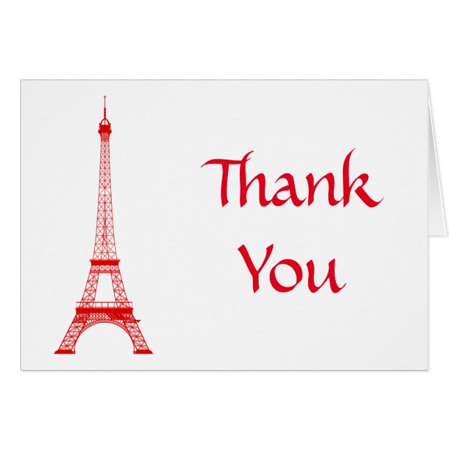 Paris Eiffel Tower Thank You (Front Horizontal)