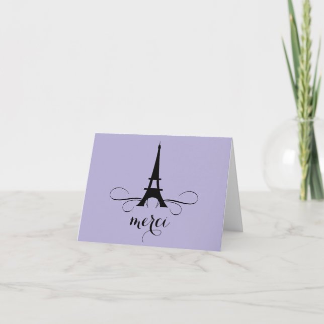 Paris Eiffel Tower Thank You Note card (Front)