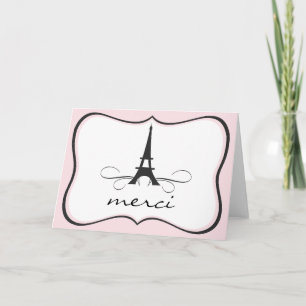 Paris Eiffel Tower Thank You Note card