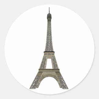 Paris: Eiffel Tower: Vector Drawing: Classic Round Sticker
