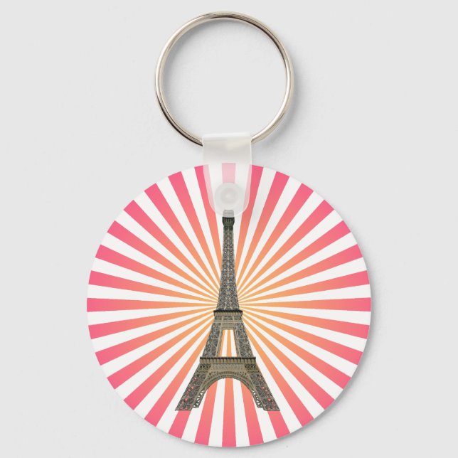 Paris: Eiffel Tower: Vector Drawing: Keychain (Front)