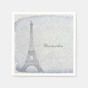 Paris Eiffel Tower Vintage Wedding Elegant Chic Napkin