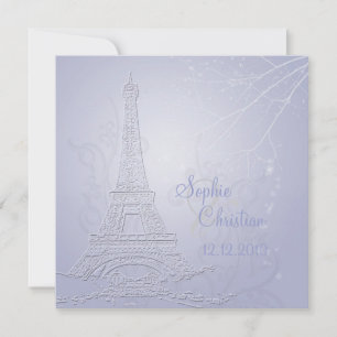 Paris, eiffel tower wedding invitations