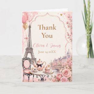 Paris Engagement Party Thank You Card