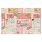 Paris Ephemera French Vintage Pink Beige Decoupage
