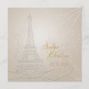 Paris, fall + winter wedding invitations
