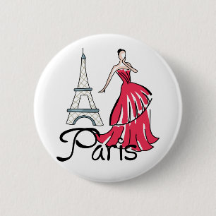 Paris Fashion 6 Cm Round Badge