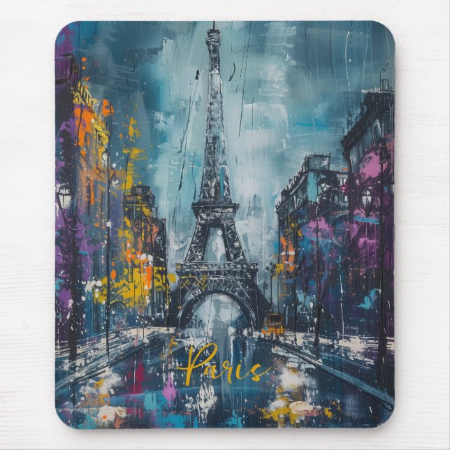 Paris Fashion Night Mouse Mat (Front)