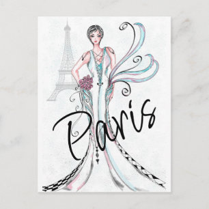 Paris Fashion Postcard
