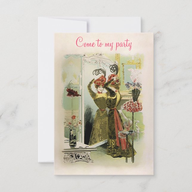 Paris Fashions ~  Invitations / RSVP #18 (Front)