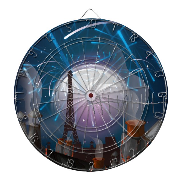 Paris Fireworks Dartboard (Front)