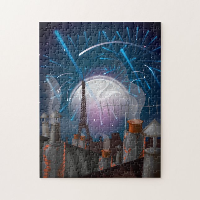 Paris Fireworks Jigsaw Puzzle (Vertical)
