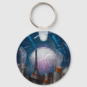 Paris Fireworks Key Ring