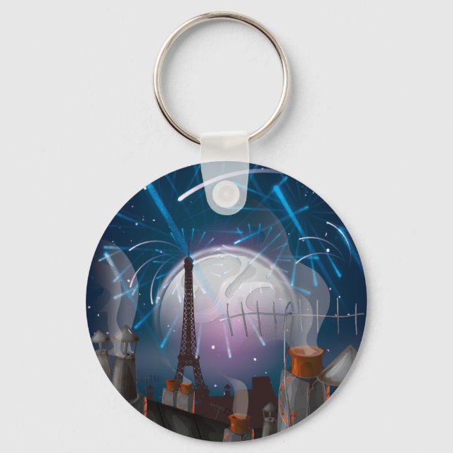 Paris Fireworks Key Ring (Front)