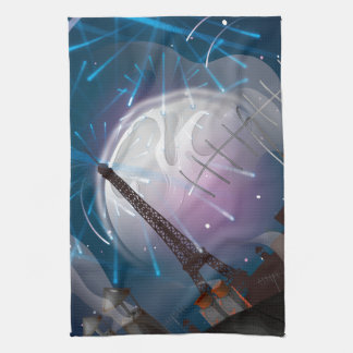 Paris Fireworks Tea Towel