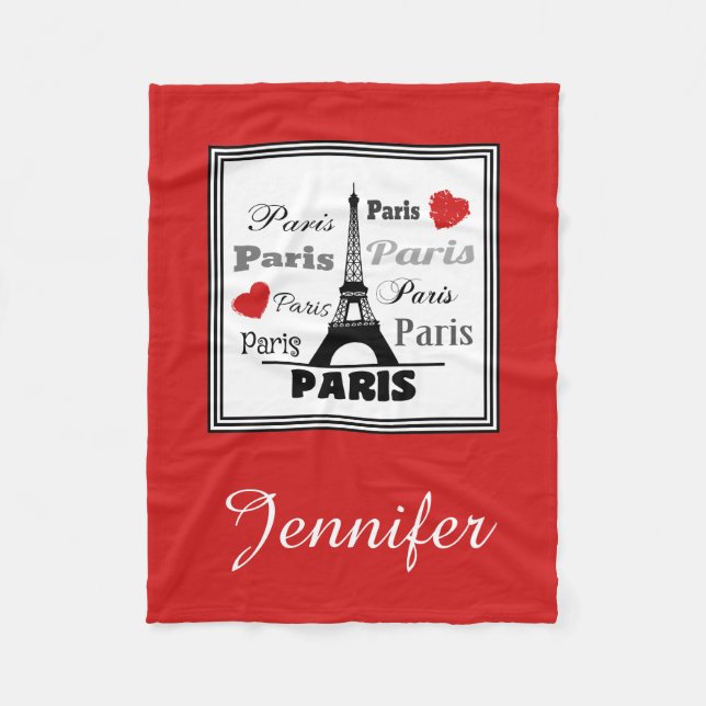 Paris Fleece Blanket (Front)