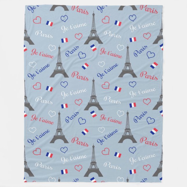 Paris Fleece Blanket (Front)