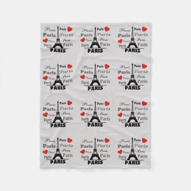 Paris Fleece Blanket (Front)