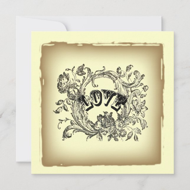Paris flourish swirls victorian bridal shower invitation (Front)