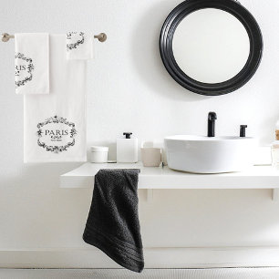 Paris flower market bath towel set