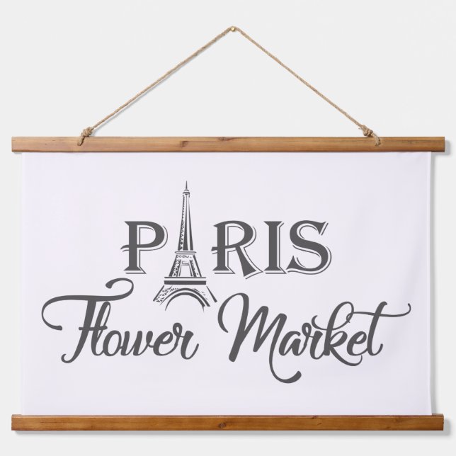 PARIS FLOWER MARKET HANGING TAPESTRY (Front)