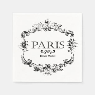 Paris flower market   napkin