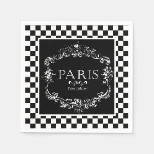 Paris flower market napkins