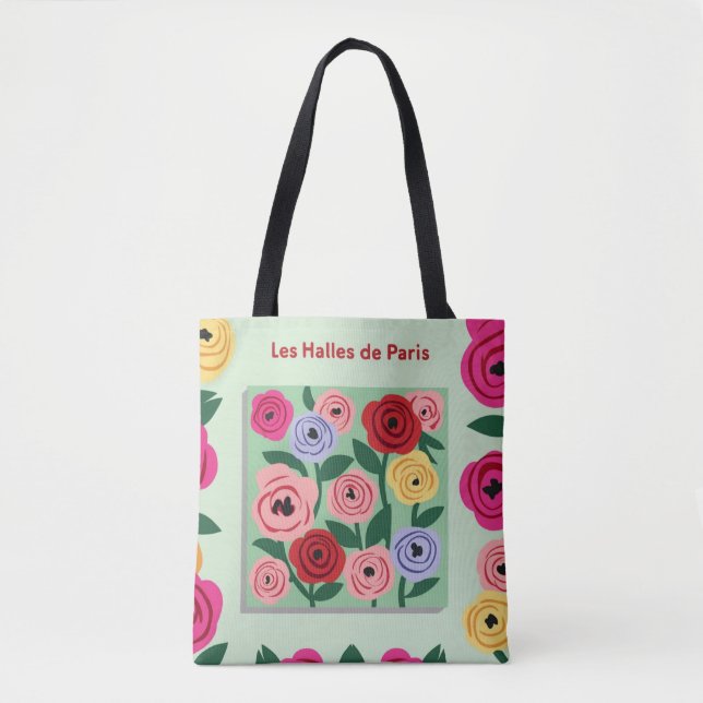 Paris Flower Market Tote Bag (Front)