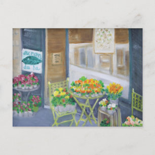 PARIS FLOWER SHOP POSTCARD