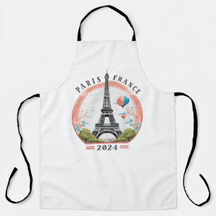 Paris France 2024 Aprons, Eiffel Tower Apron