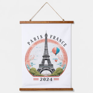 Paris France 2024 Hanging Tapestrys, Eiffel Tower Hanging Tapestry