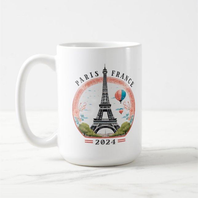 Paris France 2024 Mugs, Paris France 2024 Coffee Mug (Left)