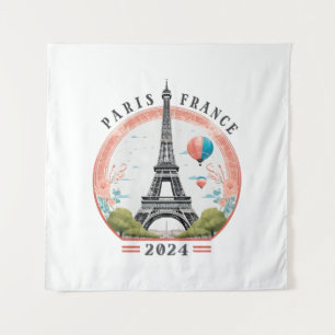 Paris France 2024 Tapestrys, Eiffel Tower Tapestry