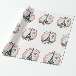 Paris France 2024 Wrapping Papers, Eiffel Tower Paper